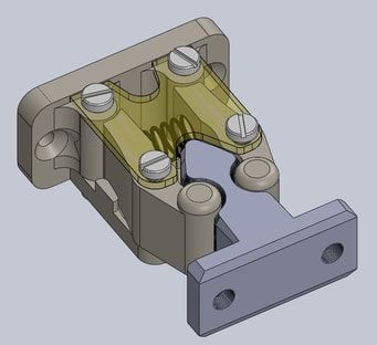 Spring snap catch (does not break more) by KeyM - Thingiverse Big Cat Tattoo, Useful 3d Prints, Channel Set Wedding Band, Drukarka 3d, Rhino 3d, Embossing Stamp, 3d Printing Diy, 3d Cnc, 3d Printed Objects