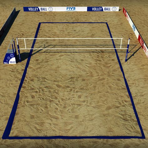 Beach volleyball court low poly #volleyball, #Beach, #poly, #court Beach Volleyball Court Design, Archery Reference, Volleyball Court Backyard, Volleyball Nets, Volleyball Equipment, Volleyball Beach, Beach Volleyball Court, Volleyball Set, Tennis Open