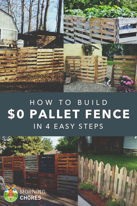 If you don't want to spend money for fencing, read this article to learn how you can build a fence out of pallets. Bonus 6 pallet fencing plan ideas. Fence Planning, Diy Garden Fence, Cheap Fence, Pallet Fence, Garden Privacy, Backyard Privacy, Diy Fence, Building A Fence, Wooden Pallet Projects