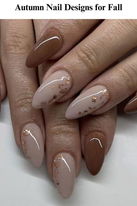 https://beautysalonorbit.com/top-03-tips-for-nail-beauty/ Classy Fall Almond Nails, Almond Nails For Autumn, Neutral Gel Nails Almond, Autumn Style Nails, Fall Nail Inspiration Autumn Almond, Neutral Fall Acrylic Nails, Fall Nails Ideas Autumn Short Almond, Fall Nail Inspo Almond Short, Pretty Autumn Nails