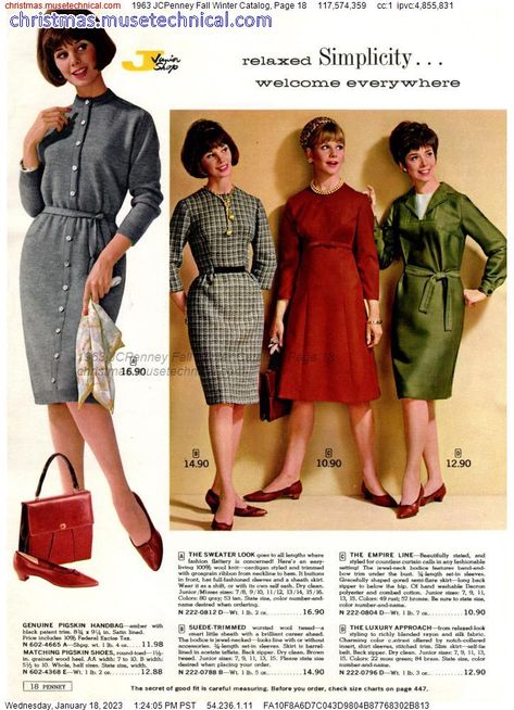 1960s Women, 1969 Fashion, Time Clothes, Fashion 1960s, Christmas Catalogs, Fashion Marketing, Fashion Catalogue, Moda Vintage, Cardigan Fashion