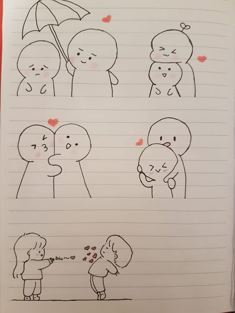 Cute Mini Drawings For Boyfriend, You Complete Me Drawing, Friends Simple Drawing, Bestie Drawings Easy, Cute Things To Draw For Your Girlfriend, Bestie Doodles, Anniversary Doodles, Drawings For Girlfriend, Friends Doodles