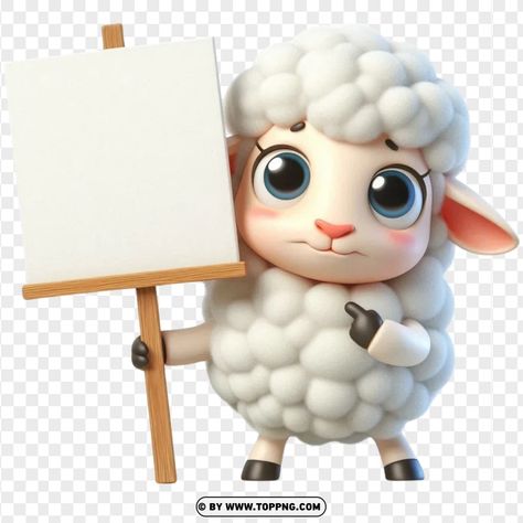 Sheep Cartoon, Blank Sign, Baby Lamb, Happy Eid, Eid Al Adha, Baby Cartoon, Png Clipart, Business Ideas, Cute Cartoon