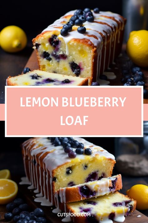 Lemon Blueberry Loaf Blueberry Lemon Loaf, Simple Icing, Yogurt Substitute, Blueberry Bread Recipe, Lemon Blueberry Loaf, Blueberry Loaf, Tastes Better From Scratch, Lemon Blueberry Bread, Lemon Bread