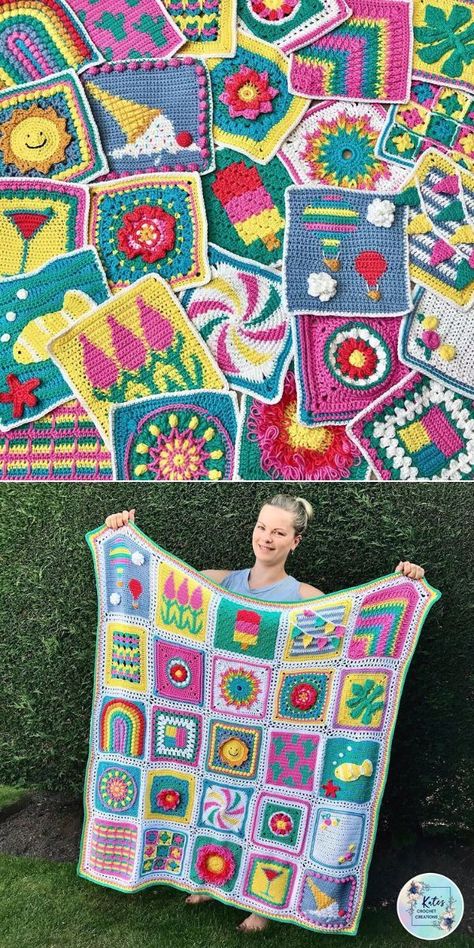 Crochet Crazy Quilt Pattern, Cal Blanket, Household Crochet, Crochet Cals, Christmas Crochet Blanket, Kid Blanket, Different Crochet Stitches, Crochet Applique Patterns Free, Granny Square Crochet Patterns Free