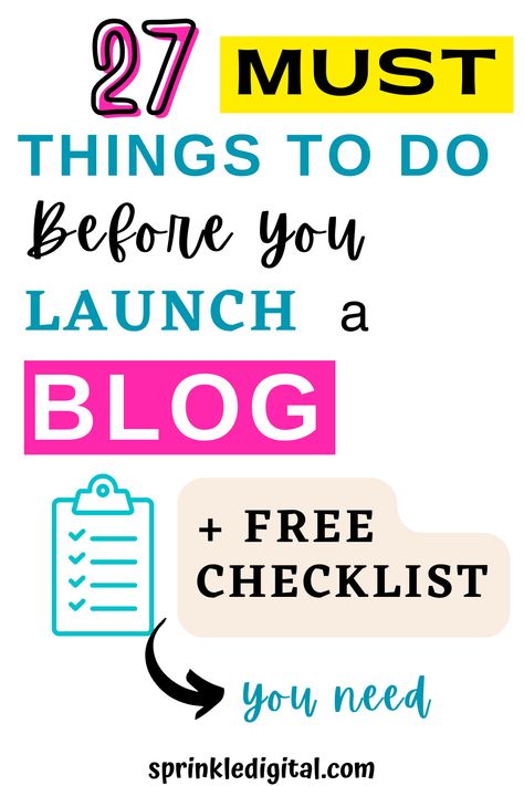 The Blogging Checklist you NEED before Launching your Blog Blogging Checklist, Blog Name Ideas, Getting My Life Together, Launch Checklist, Blog Checklist, Home Rules, Start A Blog For Beginners, Blog For Beginners, Blogging For Money