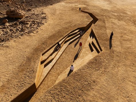 Discover Monumental Art in AlUla: Desert X 2024 Exhibition - Feb 9 to Mar 23. Engage with the landscape and heritage of Saudi Arabia. Desert Architecture, Public Architecture, Rammed Earth, Landscape And Urbanism, Chicago Architecture, Artistic Installation, Desert Art, Cultural Architecture, Desert Landscaping