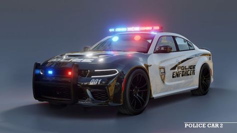 Police Car 2 | 3D Model for Daz Studio #3dmodel #dazstudio Land Transport, Unique Decals, Daz Studio, Police Car, Emergency Vehicles, Police Cars, Law Enforcement, Rear View Mirror, Hot Rods