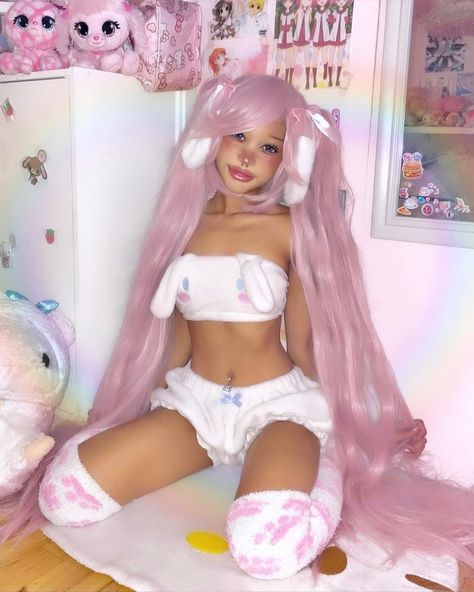 Sanrio Rave Outfit, Soft Y2k Aesthetic, Sanrio Fits, Soft Y2k, Rave Fit, Cute Pic Ideas, Live In Japan, Line Play, Dream Doll