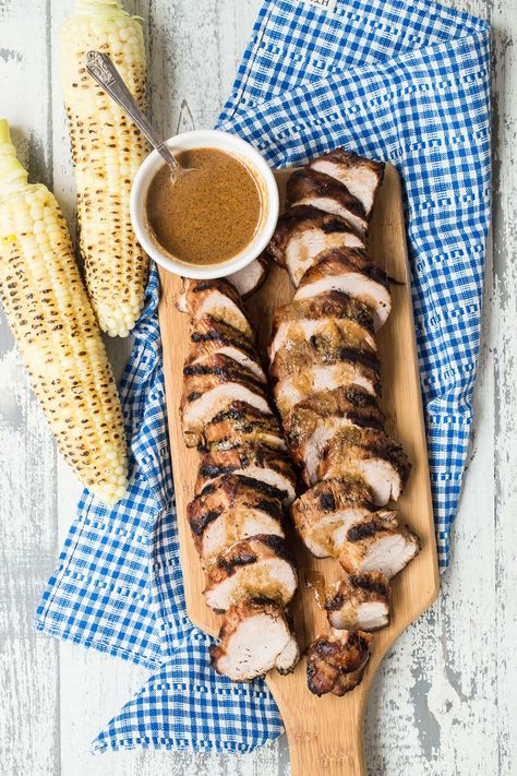 Mustard Pork Tenderloin, Pork Tenderloin Sandwich, Cooking Pork Tenderloin, Thyme Recipes, Marinated Pork Tenderloins, Christmas Dinner Menu, Pork Sliders, Summer Grilling Recipes, Bbq Pulled Pork