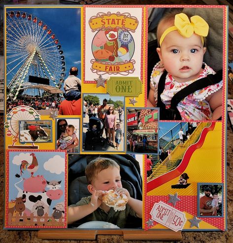 State Fair - Scrapbook.com Fair Scrapbook Layouts, Image Layout, Fair Projects, Amusement Parks, State Fair, Park City, Scrapbook Layouts, Scrapbook Cards, Scrapbook Pages