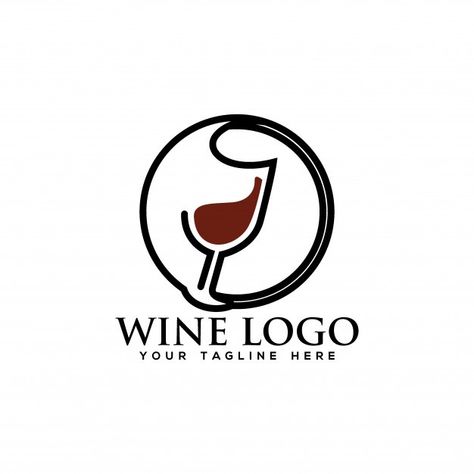 Wine logo vector template | Premium Vector #Freepik #vector #logo