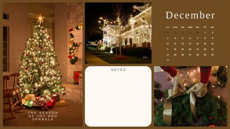 Cute, cosy, calendar, photo collage, notes, seasonal, Christmas, Christmas tree, light, decorations, December, MacBook Air desktop wallpaper. Created in Canva by us 🎄 Christmas Theme Laptop Wallpaper, December Aesthetic Laptop Wallpaper, Christmas Wallpaper Macbook Air, December Macbook Wallpaper, December Wallpaper Laptop, December Wallpaper Desktop, Christmas Macbook Wallpaper, Christmas Wallpaper Pc, December Desktop Wallpaper