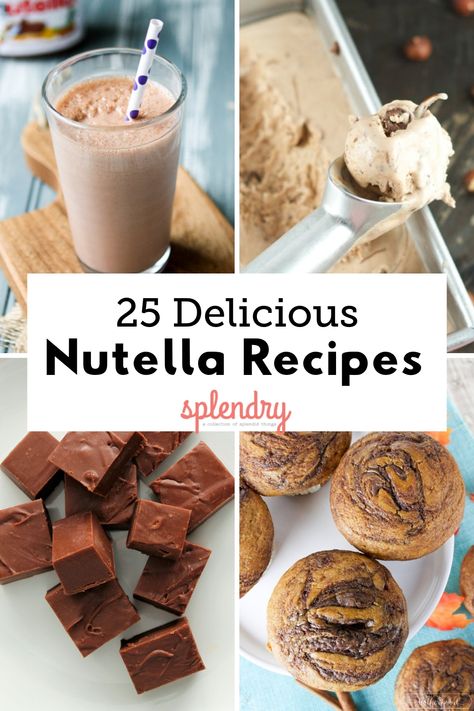 Can't get enough Nutella? We can't either! We're rounding up the best of the best easy Nutella recipes and there's something for everyone! From no bake cookies to brownies, to cake and muffins, what will you make first? #nutella #dessertrecipes What To Put Nutella On, Nutella No Bake Recipes, What To Make With Nutella, Easy Nutella Recipes, Best Nutella Recipes, Nutella Recipes Brownies, Sugar Free Nutella, Nutella Banana Bread, Nutella Recipe