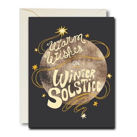 Winter Solstice Party, Solstice Party, Renewable Energy Sources, Happy Winter Solstice, Gold Envelope, Gold Envelopes, I Love Winter, Bright Winter, Renewable Sources Of Energy