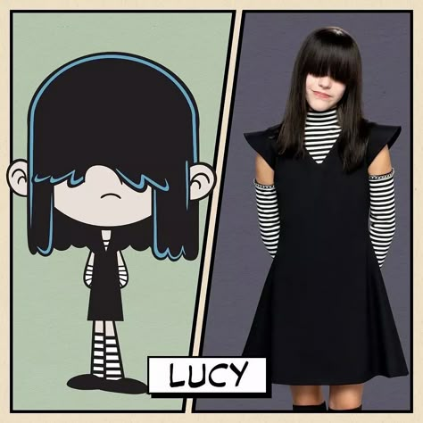 Aubin Bradley, Loud House Birthday, Second Names, Black Hair With Bangs, Lucy Loud, The Loud House Lincoln, Loud House Movie, The Really Loud House, Really Loud House