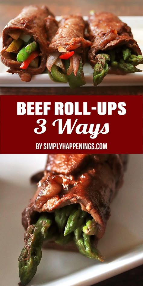 Sizzle Steak, Roast Beef Roll Ups, Steak Roll Ups, Beef Roulade, Beef Roll Ups, Asparagus Rolls, Beef Rouladen, Asparagus Wraps, Potatoes Green Beans