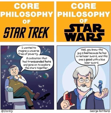 Star Trek Vs Star Wars, Star Trek Voyager Funny, Star Trek Humor, Star Trek Tattoo, Alien Nation, Star Wars Meme, Star Trek Funny, Star Wars Quotes, Star Trek Art