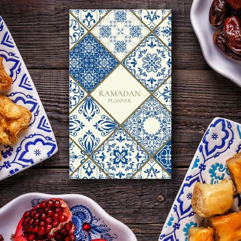 Ramadan Planner Cover, Health Writing, Pink Mosque, Ramadan Planner, Daily Reflections, Perfect Planner, Daily Reflection, Spiritual Health, Blue Tiles