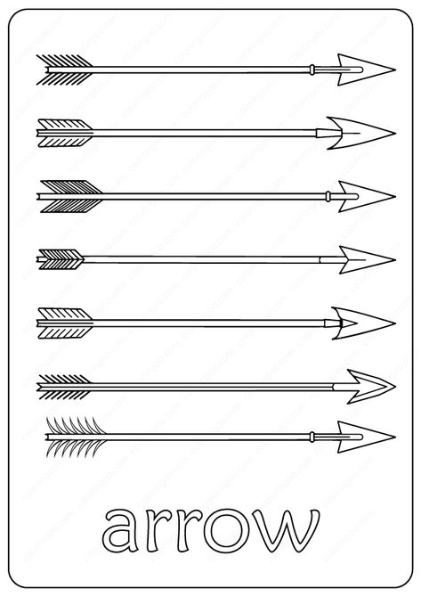 Printable Arrow Outline Coloring Page  #arrow #arrows #printable #coloringpages #drawingpages #coloring #drawing #kids #childrens #animals #outline #pdf Arrow Outline, Painting Pages, Canada Day Fireworks, Coloring Drawing, Old Letters, Free Printable Coloring, Writing Practice, Drawing Painting, Coloring Book Pages