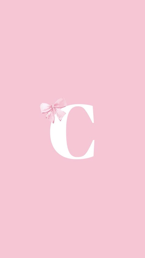 Letter C Wallpaper Iphone, Letter C Aesthetic, C With A Heart, Pink Goth Aesthetic, C Wallpaper, Pink Wallpaper Heart, Ipad Widgets, Personalization Ideas, Pink Goth