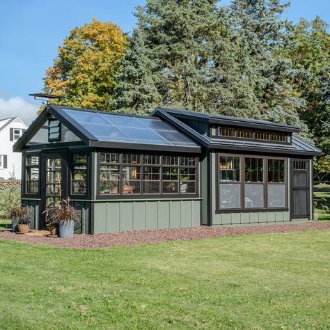 Lapp Structures LLC on Instagram: "Want to get outside more in 2024? A Combo Greenhouse like this can help you reconnect with nature and cultivate a whole new hobby in gardening!    #homeandgarden #shedideas #sheshed #yearroundgardening #greenhouseideas #indoorgarden #botanicalhaven #gardensanctuary" Outside Greenhouse, Greenhouse With Storage, Greenhouse With Shed Attached, Barn Greenhouse Combo, Garden Shed And Greenhouse Combo, Green House Shed Combo, Shed With Greenhouse Attached, Shed And Greenhouse Combo, Shed Greenhouse Combo