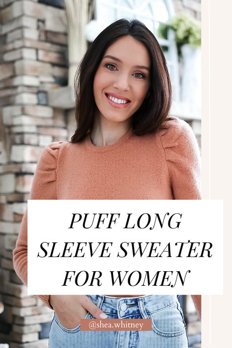 Introducing the Puff Long Sleeve Sweater for Women! 🍂 This Amazon sweater is a must-have for your wardrobe. With its puff sleeve design, you'll feel comfy and cozy while looking chic in your fall outfits. Discover your new favorite sweater today! Winter Getaway Outfits, Shea Whitney, Amazon Sweater, Puff Sleeve Design, Girls Night Outfit, Winter Weekend, Puff Sleeve Sweater, Puff Long Sleeves, Cold Weather Fashion