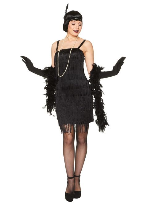 Charlston Dresses Outfit, Burlesque Halloween, Estilo Charleston, Gatsby Party Outfit, Roaring 20s Dresses, 1920s Flapper Costume, 1920 Gatsby, Black Flapper Dress, Flapper Outfit