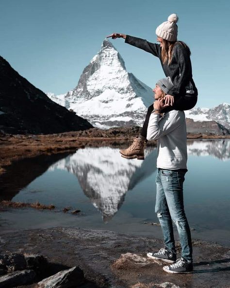 Zermatt, Switzerland Choosing Between Two Guys, Best Vacations For Couples, Switzerland Photography, Europe Honeymoon, Zermatt Switzerland, Honeymoon Photos, Honeymoon Spots, Couples Vacation, Adventure Couple