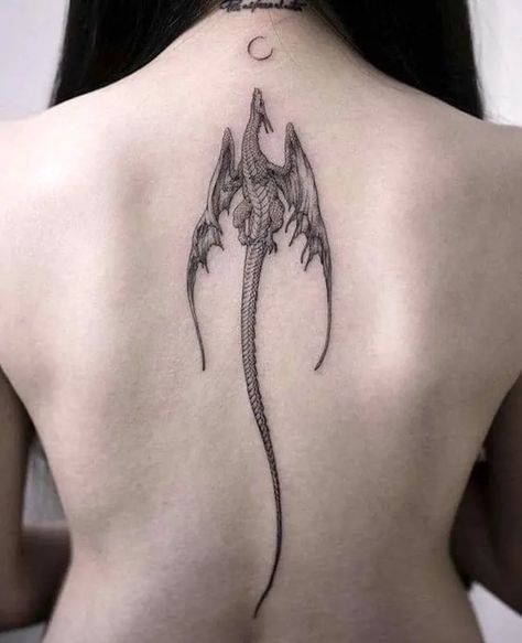 Elegant Dragon, Dragon Tattoo Shoulder, Dragon Thigh Tattoo, Dragon Tattoo Back, Black Dragon Tattoo, Dragon Tattoo Meaning, Nape Tattoo, Our Mindful Life, Small Shoulder Tattoos