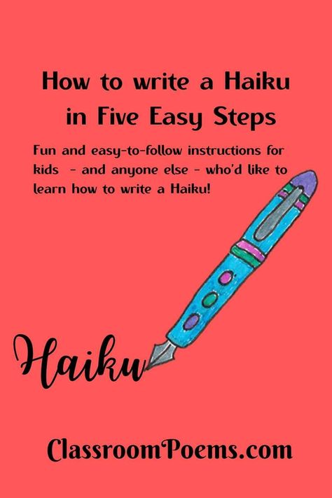 How To Write Haiku Poems, How To Write A Haiku, Haiku Poems For Kids, Cinquain Poetry, Alliteration Poems, Haiku Examples, School Poems, Poetry Examples, List Poem