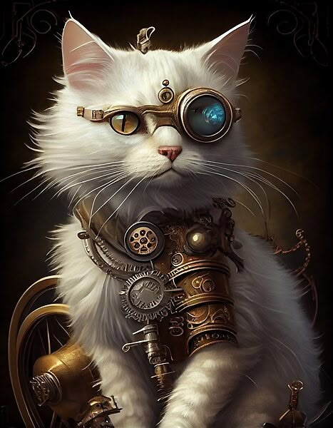 Steampunk Cat by innazimovec | Redbubble Carpet Ideas 2023, Steampunk Images, Facts About Cats, Steampunk Illustration, Steampunk Animals, Steampunk Artwork, Steampunk Tendencies, Steampunk Cat, Carpet Ideas