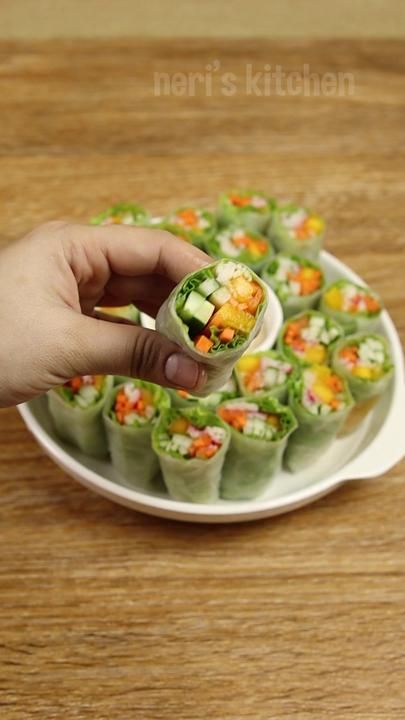 mango kani rolls #kanirolls #springroll | TikTok Spring Rolls, Mango, Rolls, Cooking Recipes, The Creator