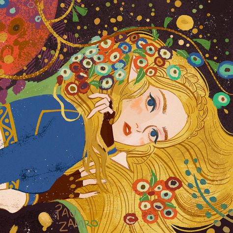 pau🌙 on Twitter: "klimt inspired zelda for #Zelda35th 🌼… " Klimt Inspired, Hieronymus Bosch, Zelda Art, Art And Illustration, Breath Of The Wild, The Legend Of Zelda, Art Plastique, Pretty Art, Legend Of Zelda