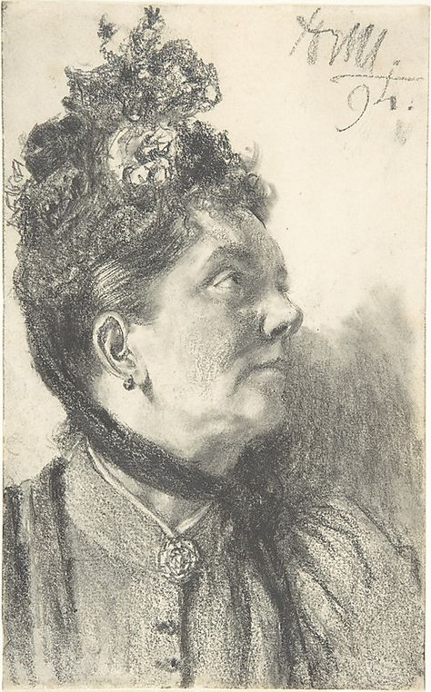 Woman with a Crushed Velvet Hat Menzel Drawing, Adolf Menzel, Adolf Von Menzel, Adolph Menzel, John Sargent, Master Drawings, Portraits Drawing, Charcoal Portraits, Master Drawing