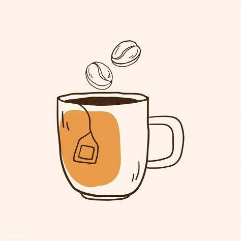 Mug of hot tea cafe icon vector | free image by rawpixel.com Cafe Icon, Tea Cafe, Design Icon, Hot Tea, Line Art Drawings, Free Image, Minimalist Art, Premium Vector, Painting Ideas