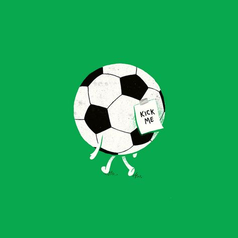 soccer ball-ly. sucker ball. kick ball. i don't have any more witty puns.  and by witty i mean stupid. Happy Drawings, Visual Puns, Funny Illustrations, Practical Jokes, Funny Illustration, Happy Drawing, Funny Drawings, Cute Illustrations, Funny Puns