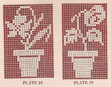 Filet crochet alphabet charts