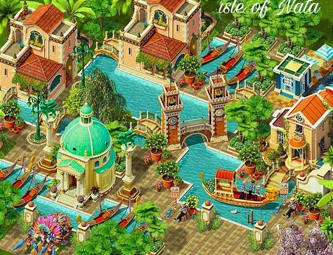 Island Decoration Ideas, June's Journey Island, Junes Journey, Castle House Design, 4th Of July Images, July Images, Floating City, Island Decor, Castle House