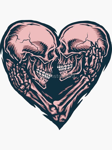 Skull Couple Tattoo, Sugar Skull Art Drawing, Couple Skull, Couple Tattoos Love, Skull Couple, Couple Heart, Skull Art Drawing, Tattoos Skull, Dark Art Tattoo