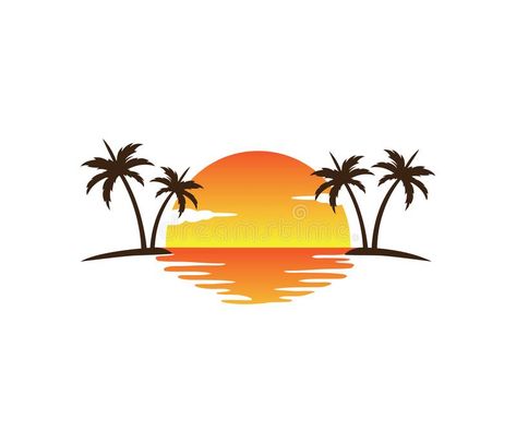 Hotel tourism holiday summer beach coconut palm tree vector logo design. For res , #affiliate, #coconut, #beach, #tree, #palm, #tourism #ad Resort Wallpaper, Retro Surf Art, Beach Vector, Hotel Logo Design, Camper Art, Palm Tree Vector, Beach Coconut, Beach Logo, Resort Logo