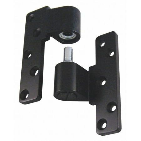 Pivot Hinge, Cast Aluminum Material, Dark Bronze Finish, 125 lb Load Capacity, With Holes, 5 Holes per Leaf, No Ligature Resistant, 180 Degrees Range of Motion, Orientation Right Hand, Ball Bearing Type, Included Hardware, Surface Mounting, 0 Number of Wires, Door Leaf Height 3/4 in, Frame Leaf Height 3/4 in Color: Multicolor. Shed Doors Hinges, Hinges Diy, Pivot Hinge, Framed Leaves, Gate Hinges, Aluminium Doors, Metal Projects, Metal Door, Barn Door Hardware