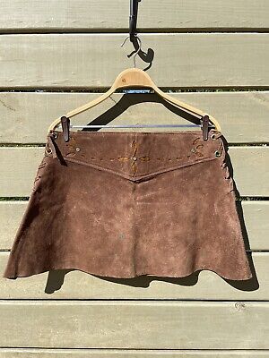 Vintage 70s Flare Leather/ Suede Skirt Mini Side Lace Tie Brown Mexico  | eBay 70s Suede Skirt Outfit, Suede Skirt Outfit, Lace Tie, Skirt Mini, Suede Skirt, Flowy Skirt, Fall 2024, Skirt Outfits, Vintage 70s