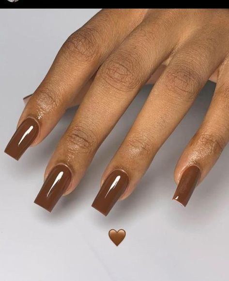 Dark Skin Nail Polish, Ballerina Acrylic Nails, Neutral Nails Acrylic, Acrylic Nails Almond, Brown Acrylic Nails, Brown Nail, Plain Nails, Brown Acrylic, Subtle Nails