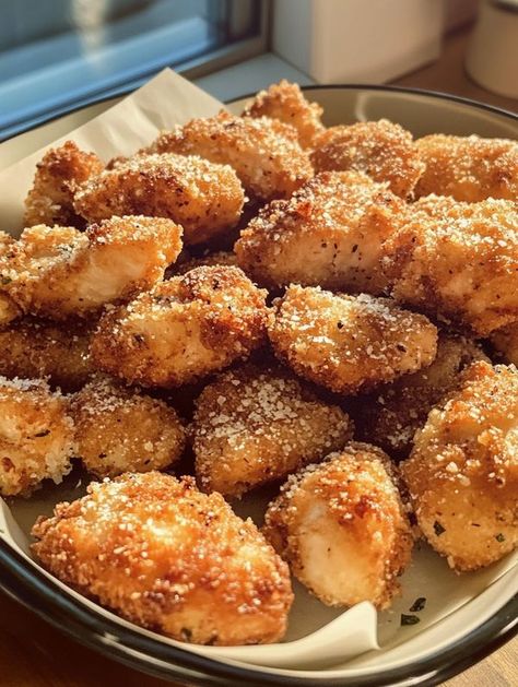 Garlic Parmesan Chicken Bites, Parmesan Chicken Bites, Garlic Parmesan Sauce, Chicken Pieces, Parmesan Sauce, Garlic Parmesan Chicken, Parmesan Chicken, Chicken Bites, Cook Chicken Breast