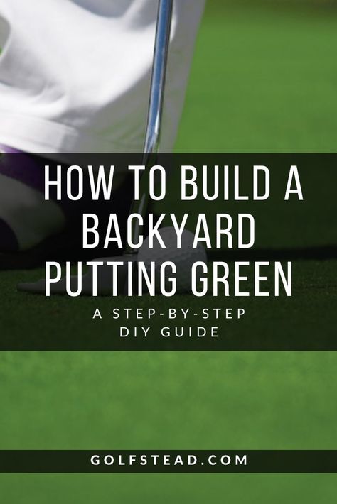 Diy Golf Course Backyards, Golf Greens Backyard, Diy Backyard Golf Practice, Backyard Golf Course Ideas, Backyard Golf Green, Backyard Golf Ideas, Diy Golf Net, Golf Diy Projects, Golf Backyard