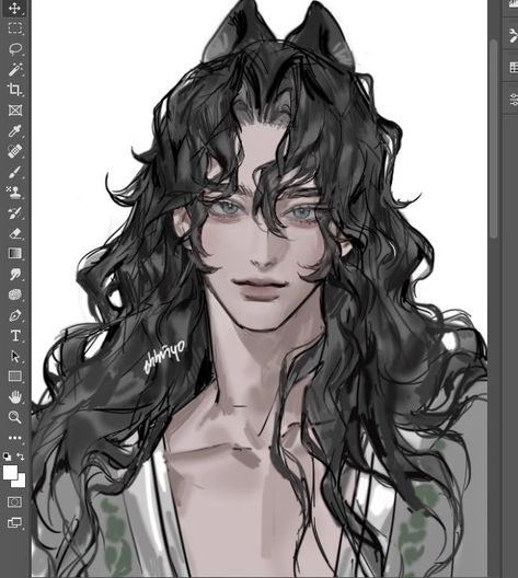 Long Hair Boy Drawing, Hair Boy Drawing, Long Hair Boy, Draw Curly Hair, Anime Egyptian, Brown Hair Men, Brown Curly Hair, Hair Boy, Boy Drawing