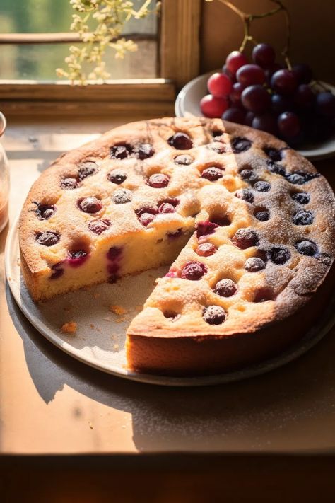 ITALIAN GRAPE CAKE (TORTA BERTOLINA) - That Oven Feelin Grape Cake Recipe, Grape Recipes Ideas, Green Grapes Recipes, Grapes Cake, Concord Grape Recipes, Grape Cake, Concord Grapes, Grape Recipes, Flour Alternatives