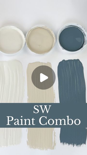 Sw Blue Paint Colors For Kitchen, Sw Maison Blanche, Sw Waterloo, Sw Greek Villa, Paint Combos, Off White Paint Colors, Exterior Gray Paint, Greek Villa, Blue Paint Color