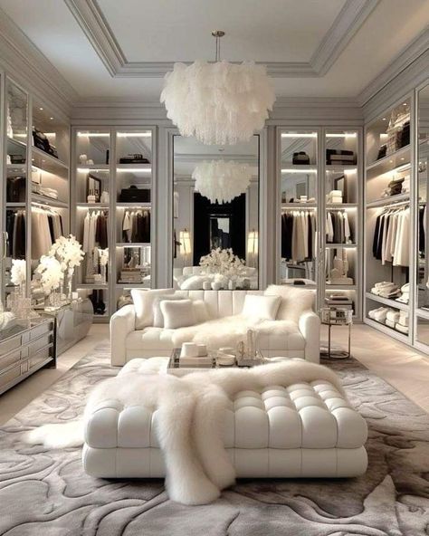 Expensive Houses Interior, Luxury Dressing Room, Chic Vanity, Cozy Baby Room, Luxury Mansions Interior, Dream Bedroom Inspiration, Dream Closet Design, Living Interior, Store Hacks